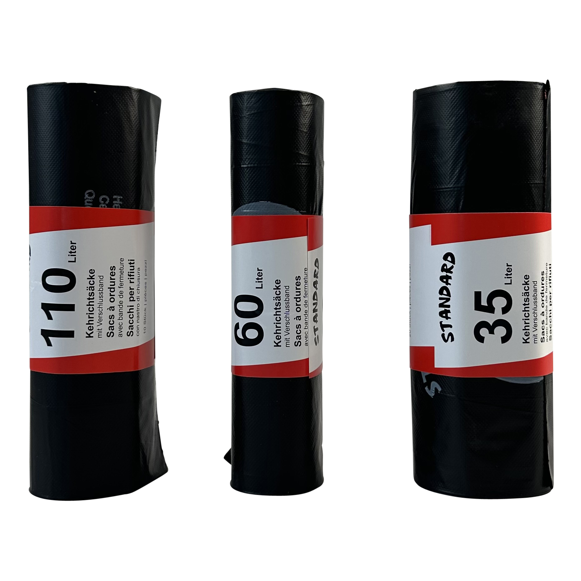 Kehrichtsack mit Verschlussband / 35-110 Liter / STANDARD