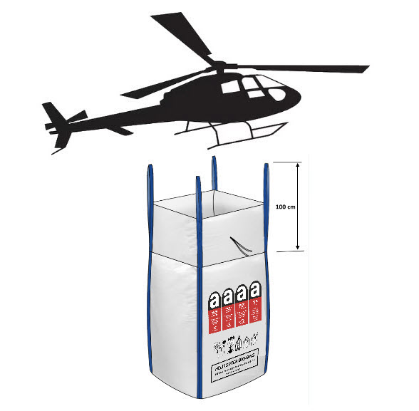 Helikopter Big-Bags fuer den sicheren transport von Asbest